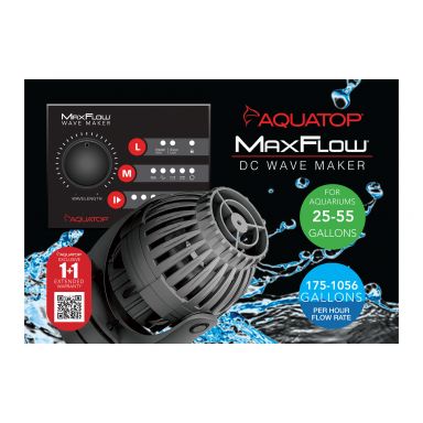 AQUATOP 1,057 GPH MaxFlow DC Wavemaker, 10W with Controller, MWV-1000